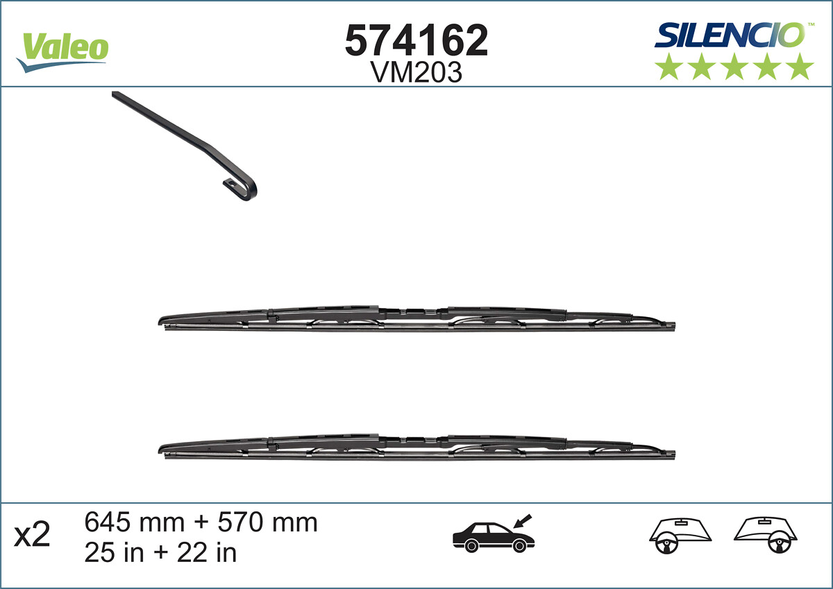 VALEO SILENCIO PERFORMANCE Ablaktörlő lapát 574162_VALEO